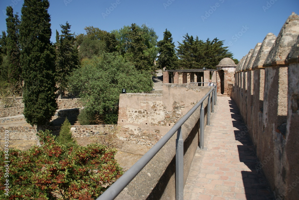 Château du Gibralfaro ou Castillo de Gibralfaro à Malaga en Andalousie en Espagne