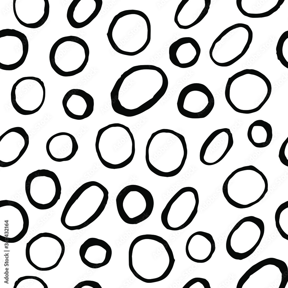 Abstract pattern with round shapes. Ovals placed in a chaotic manner. Color 2020. Vector seamless texture. Abstract pattern with round shapes. Ovals placed in a chaotic manner. Color 2020. Vector seamless texture.