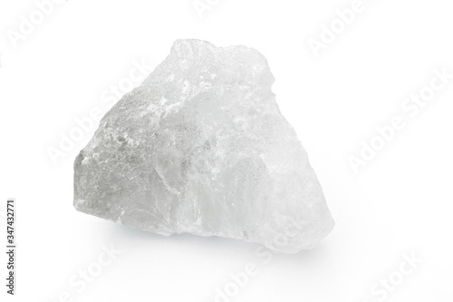 Alum stone isolated on white background.