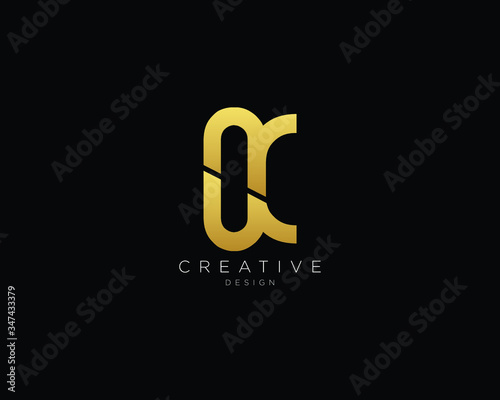 Alphabet letter OC Logo Design Icon 
