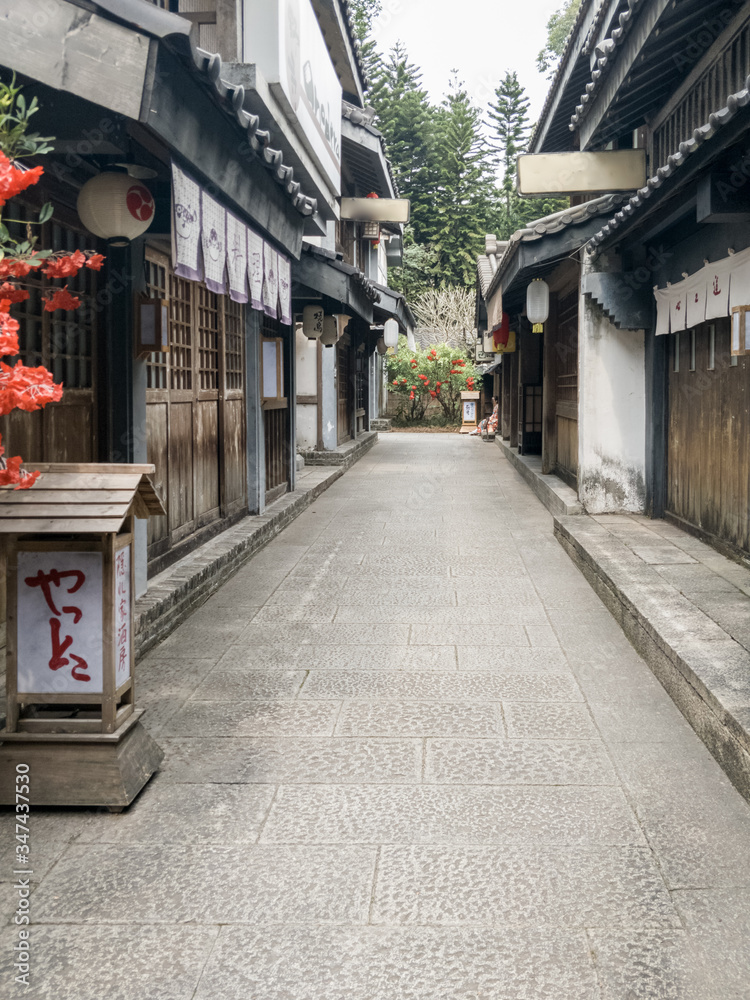 Fototapeta premium traditional japanese style architecture street in village