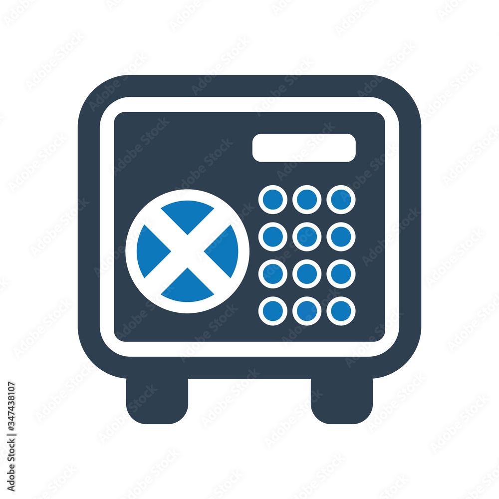Room safe creative icon. Digital safe icon Room safe creative icon. Digital safe icon