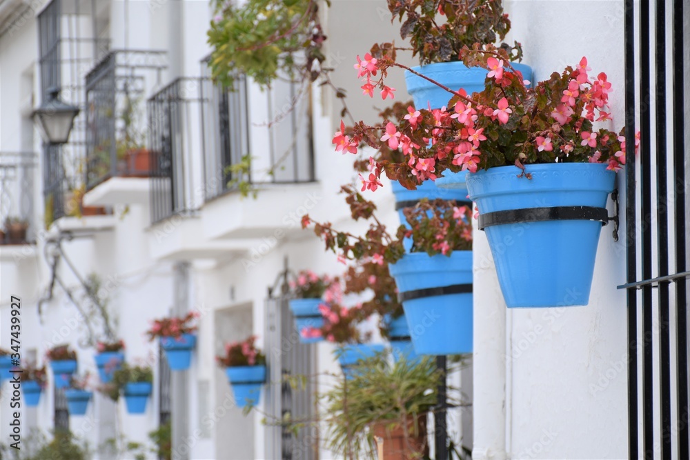 Naklejka premium スペインの白い村 ミハス