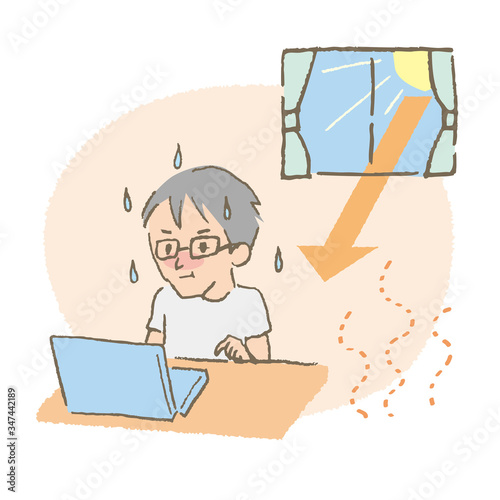 夏　熱中症　在宅ワーク