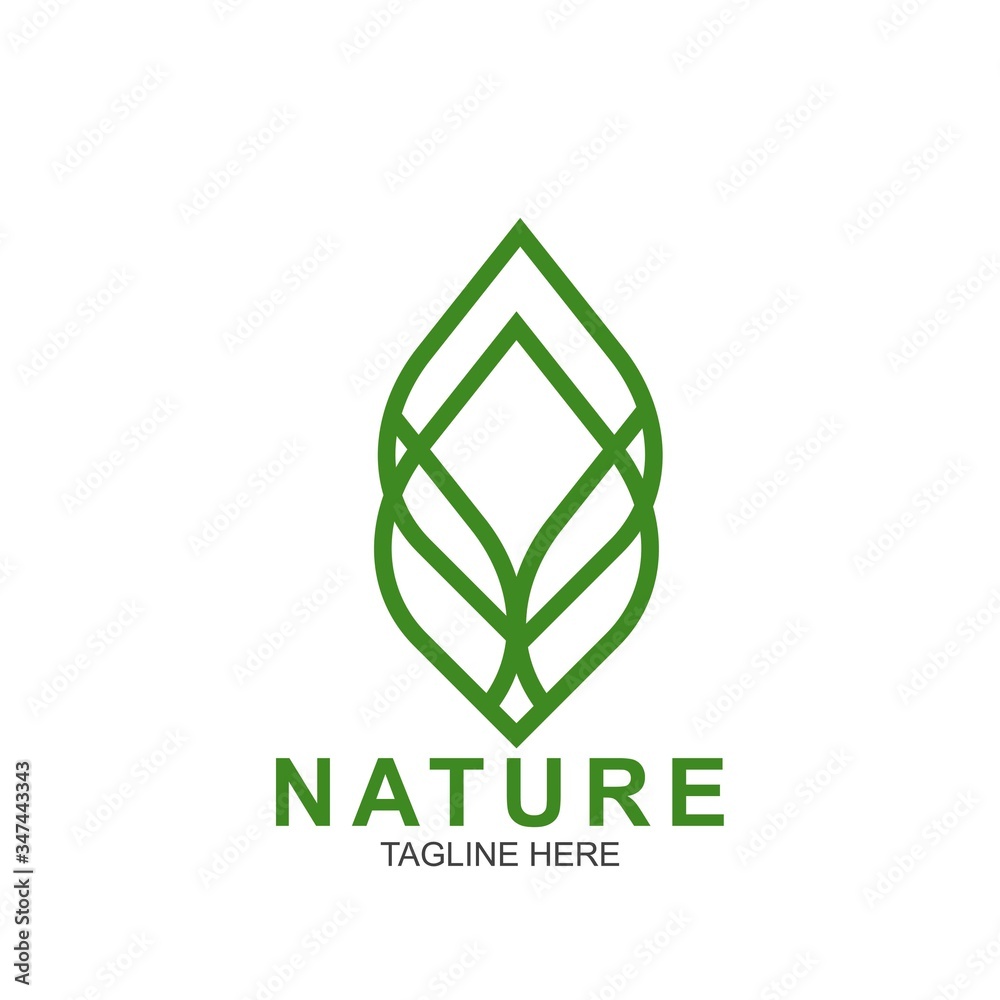 Leaf design logo Template Leaf design logo Template