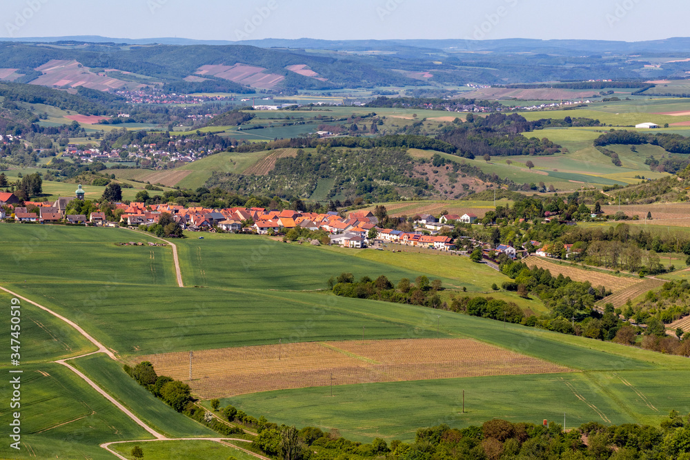High angle view from the Lemberg of Duchroth Nahe