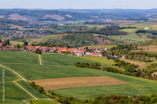 High angle view from the Lemberg of Duchroth Nahe