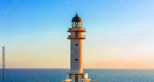 Принти на полотні Formentera, Balearic Islands / Spain - March 28, 2013: Cap de Barbaria Lighthous