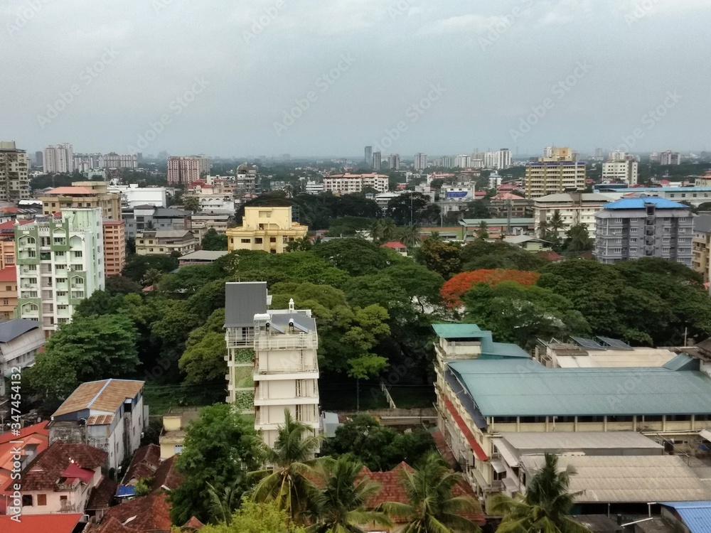 Obraz premium Cochin city on a cloudy day 