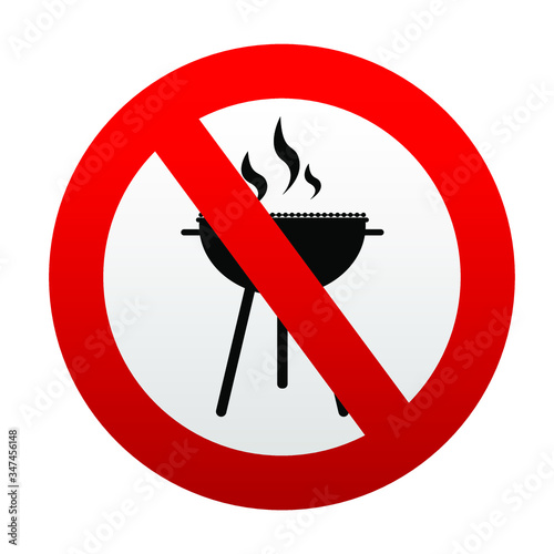 no barbecue sign