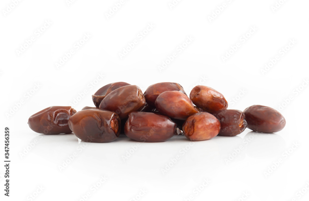 Fototapeta premium Date palm isolated on white background, Food healthy concept