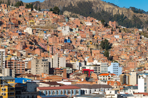 Panoramic view of La Paz, in Bolivia.