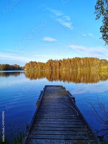 wooden pier on the lake © Robin