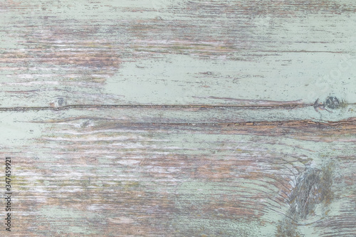 Beautiful old weathered wood texture in turquoise color