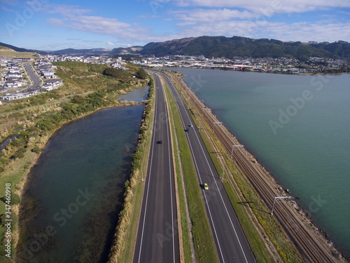 Aerial views Porirua New Zealand