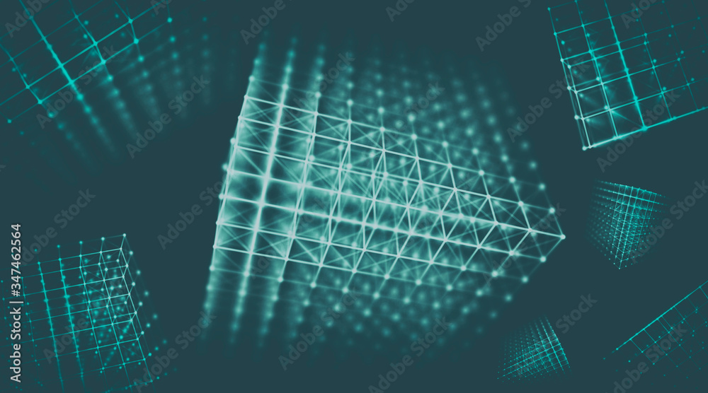 Fototapeta premium Technology modern dynamic plasma energy futuristic virtual technology background, digitally generated image. 3D illustration