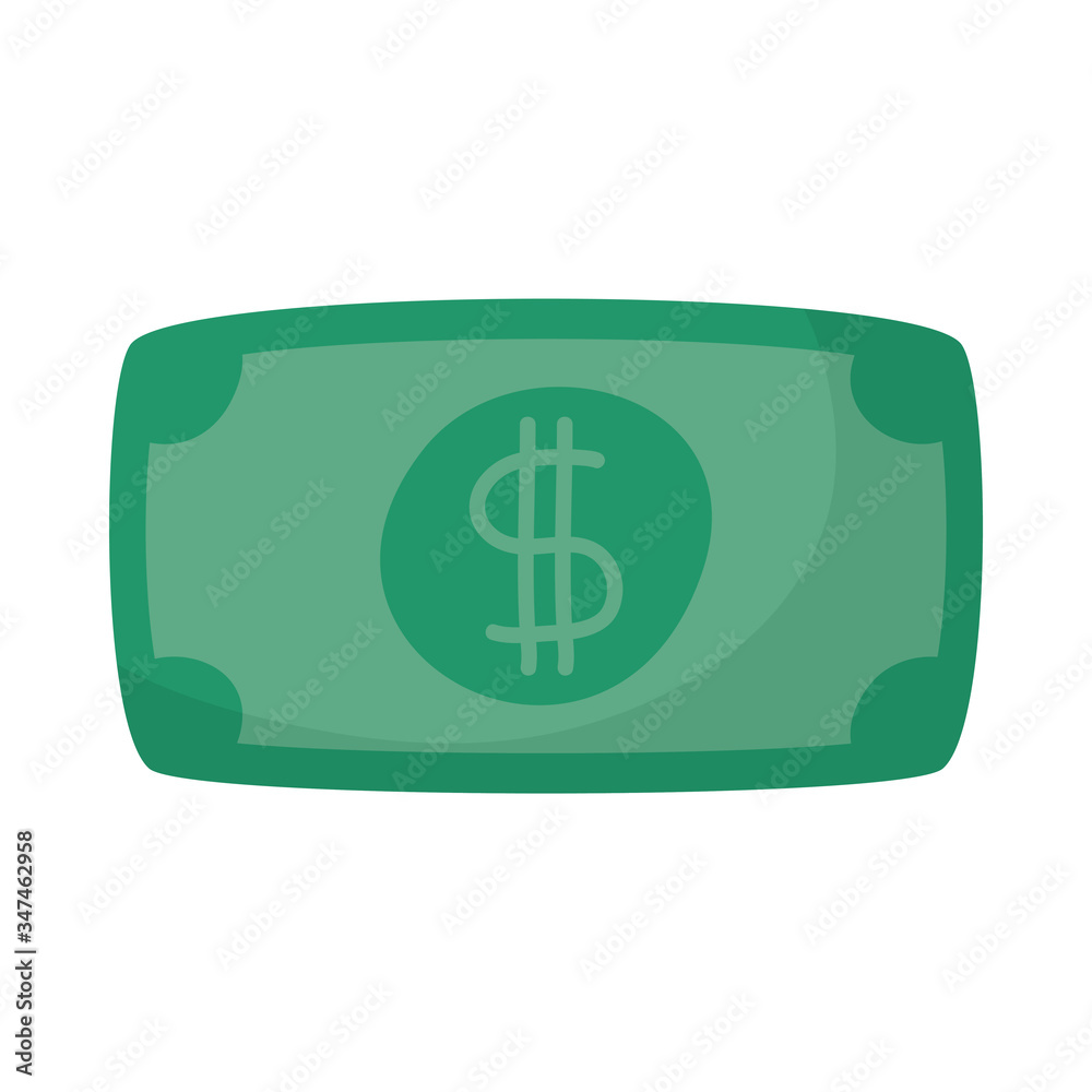 Fototapeta premium bill money dollar isolated icon