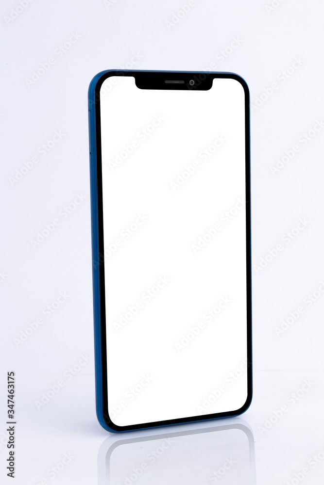 Blue Modern Isolated Smart Phone. Blank screen for mockup. Blue Modern Isolated Smart Phone. Blank screen for mockup.
