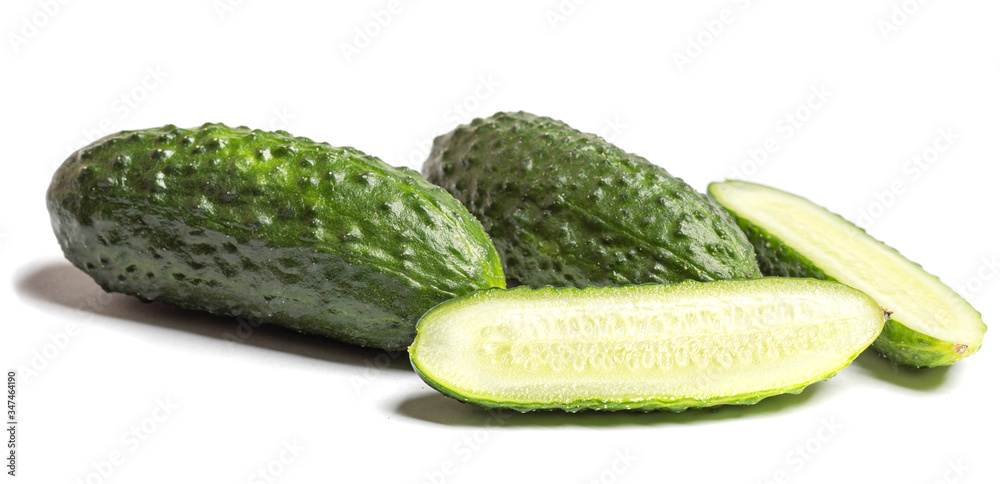 fresh cucumbers isolated on white fresh cucumbers isolated on white