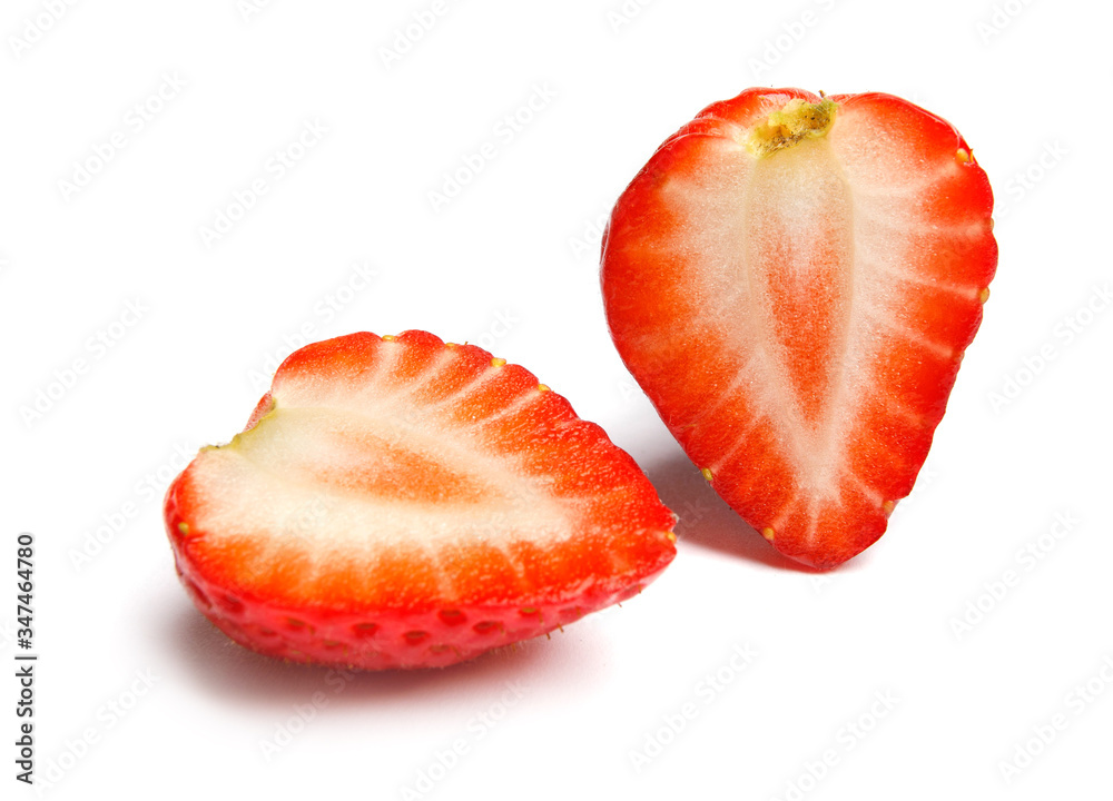 Strawberry. Cut strawberries into pieces. Strawberry slices flying in the air. Fresh natural strawberry isolated . Strawberry. Cut strawberries into pieces. Strawberry slices flying in the air. Fresh natural strawberry isolated .