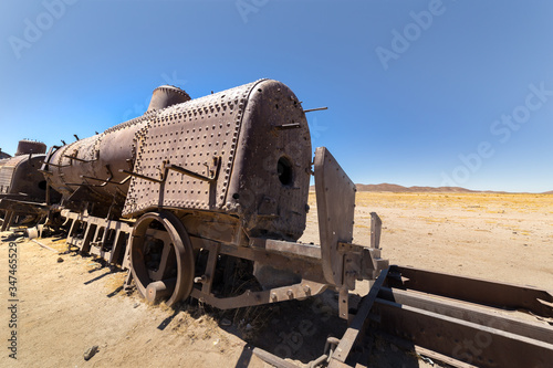 Train Cemetery (Cementerio de Trenes) in Uyuni, Bolivia photo