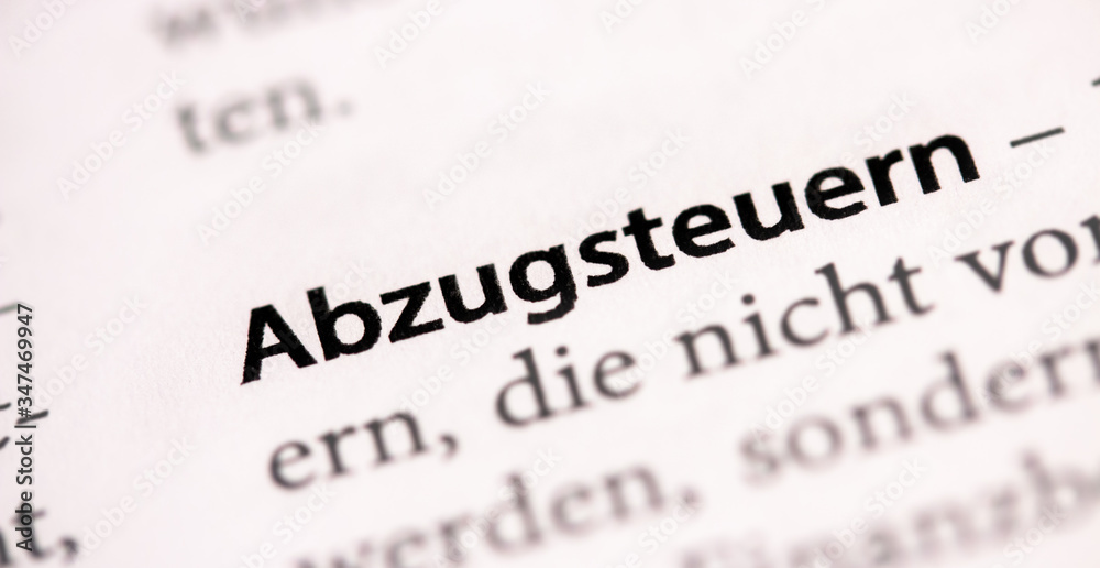 Abzugssteuer Definition Abzugssteuer Definition