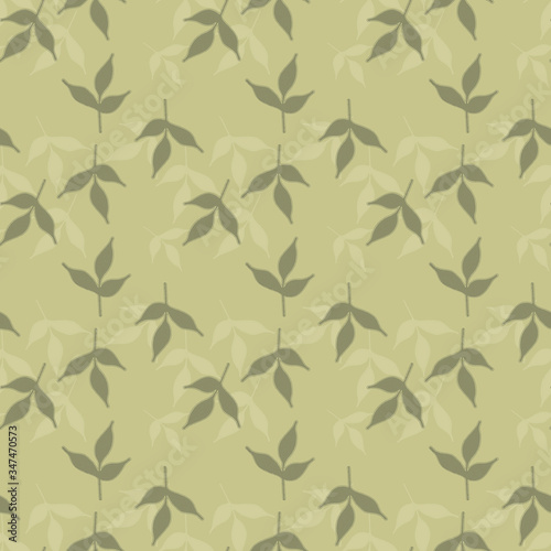 seamless pattern with green leaves