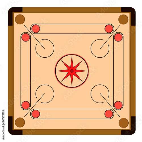 Carom board vector illustration design