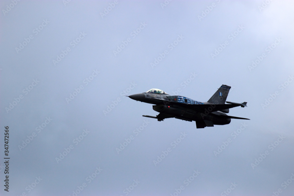 A multipurpose military aircraft in flight
A multipurpose military aircraft in flight