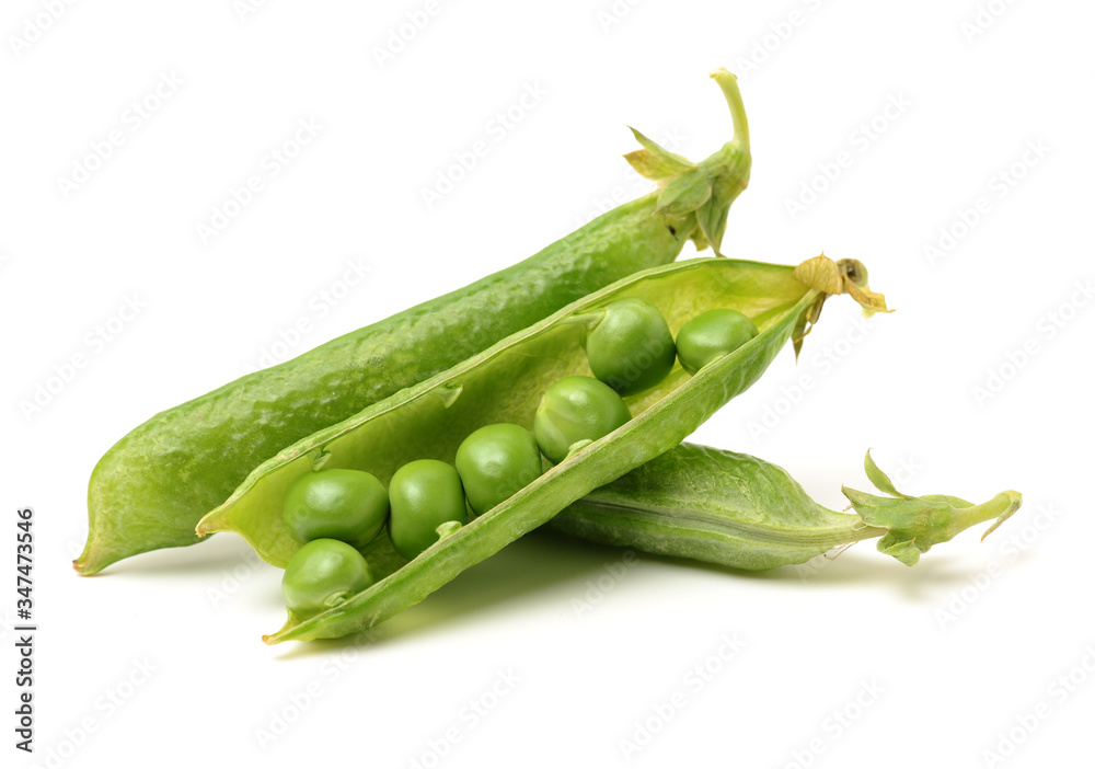 Fresh peas isolated on white background Fresh peas isolated on white background