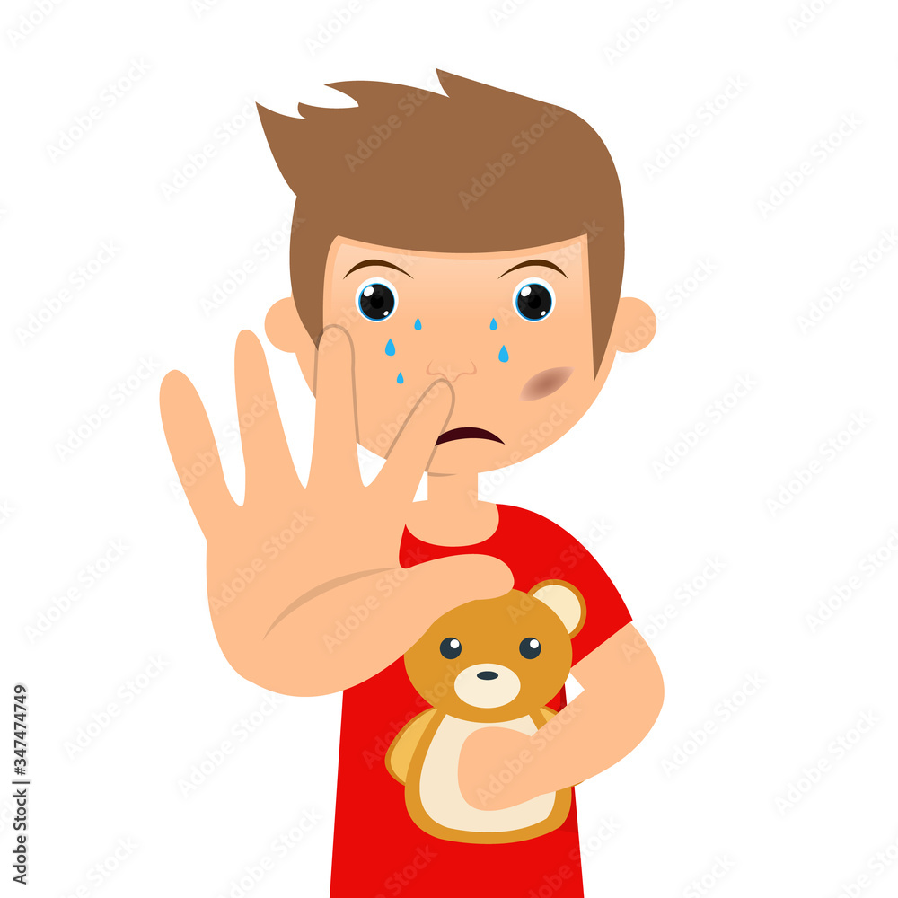 Stop Child abuse vector illustration design