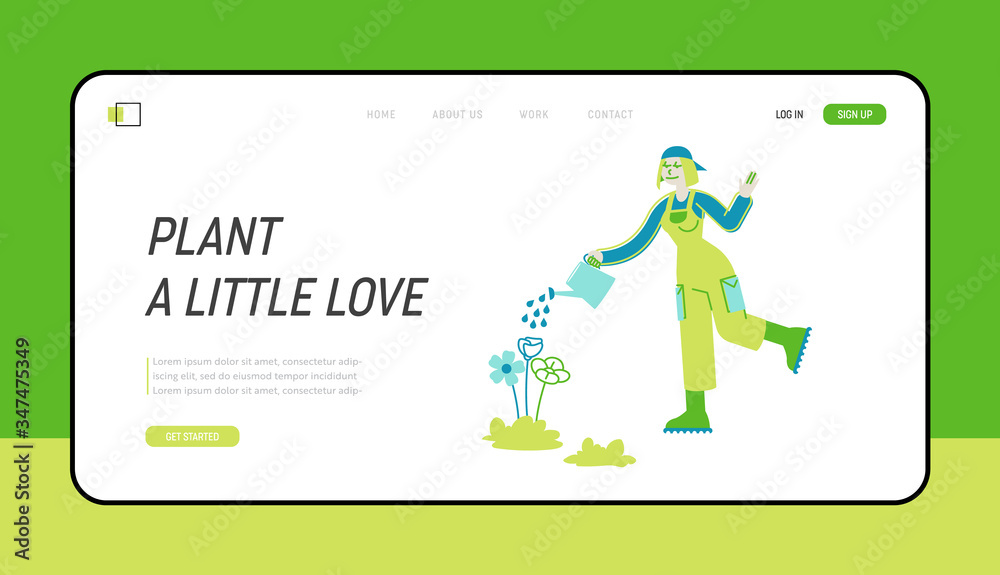 Fotografie Horticulture, Olericulture Hobby Landing Page Template