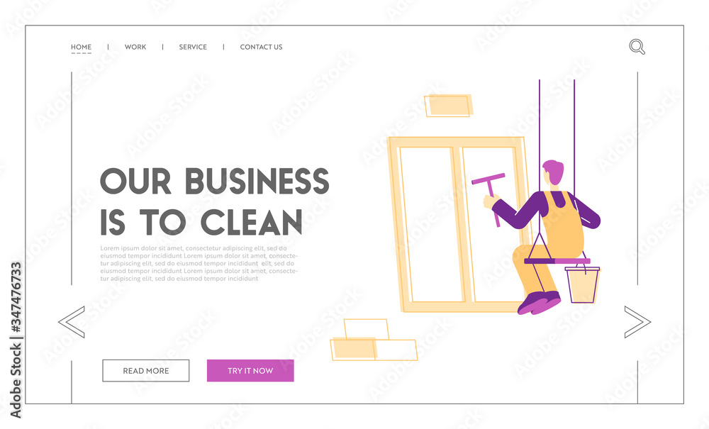 Fotografie Cleaning Service Landing Page Template