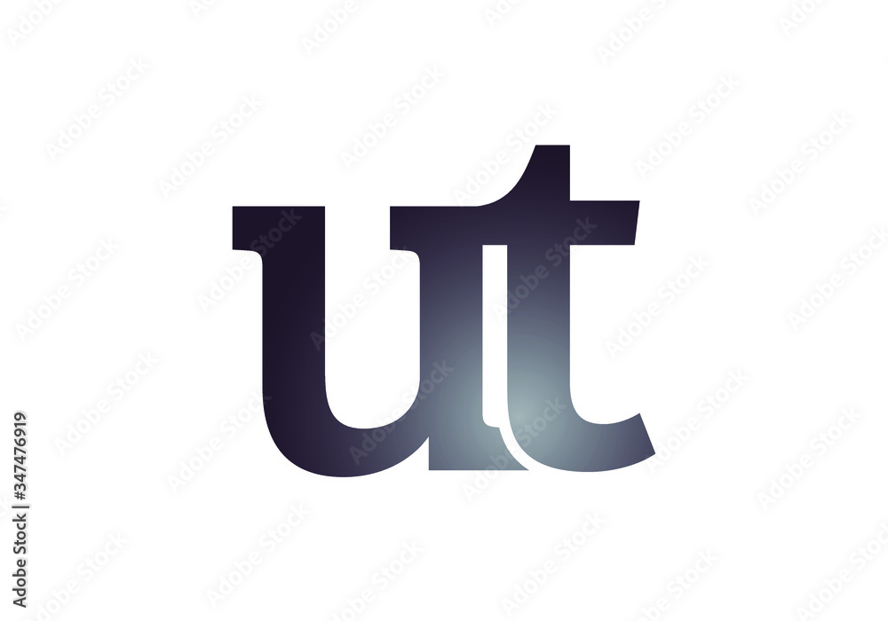 Fototapeta premium Initial Monogram Letter U T Logo Design Vector Template. Graphic Alphabet Symbol for Corporate Business Identity