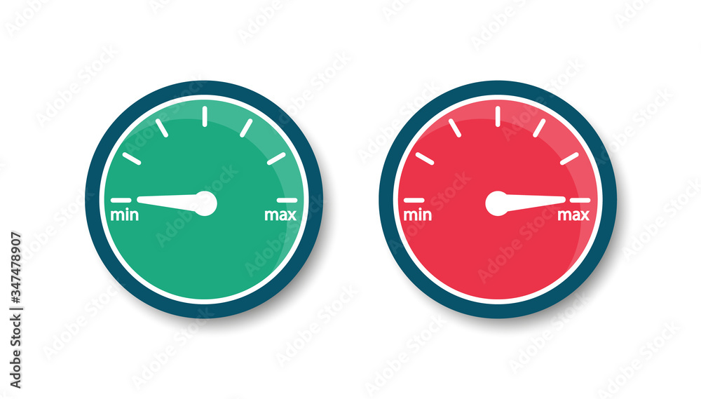 Fotografie Speedometer from minimum to maximum