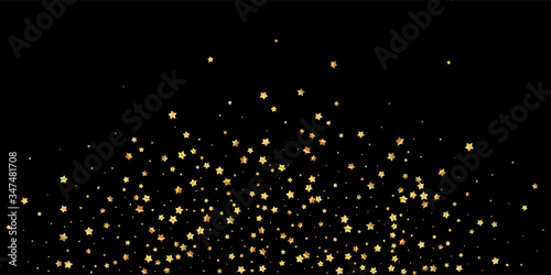 Gold stars random luxury sparkling confetti. Scatt