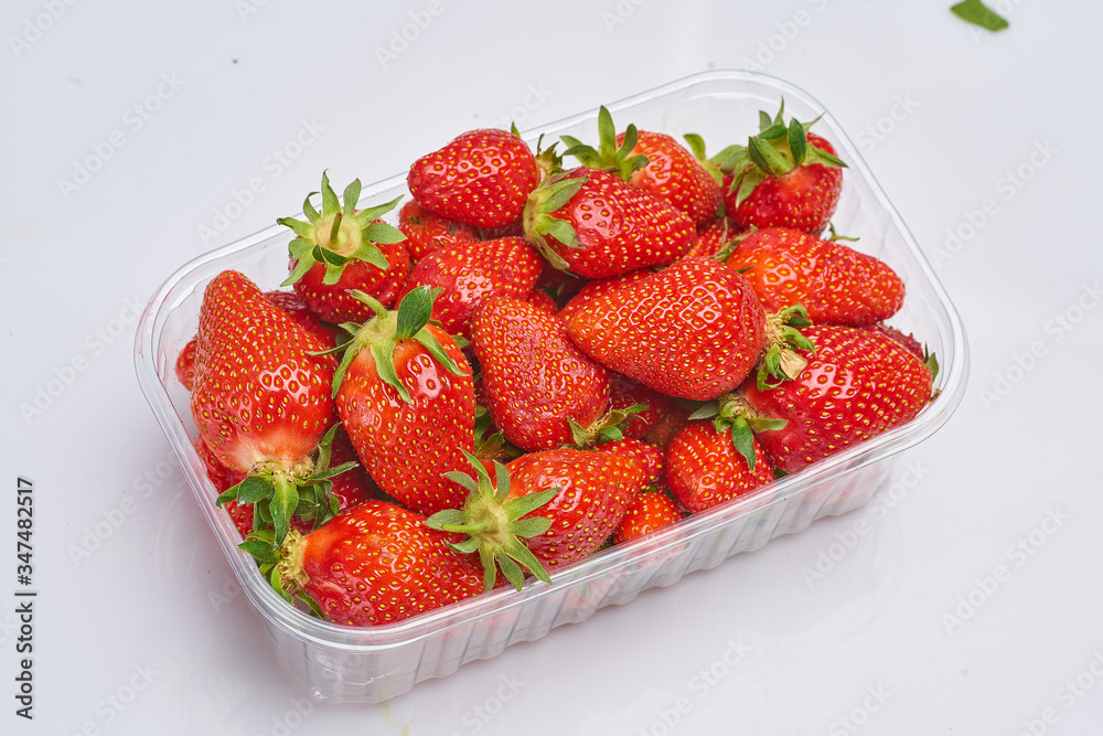 fresh strawberries in eco bio packaging fresh strawberries in eco bio packaging