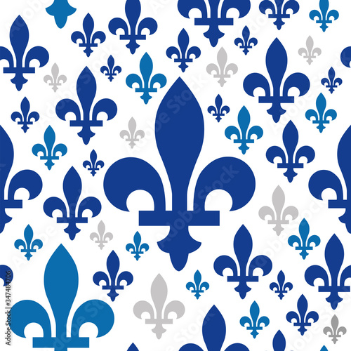 Quebec emblem icon seamless pattern vector