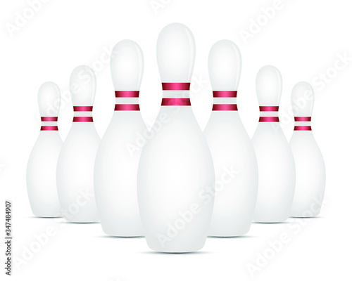 Bowling set vector design illustration isolated on white background
