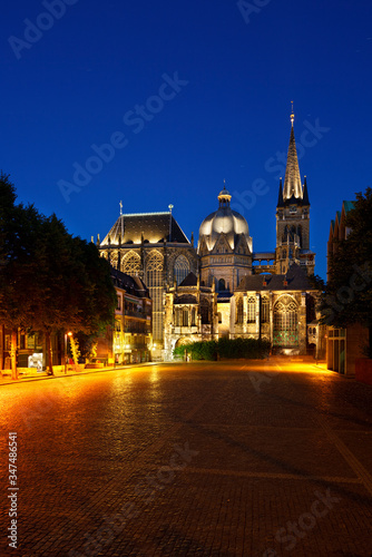 Aachen Cathedral At Night, Germany