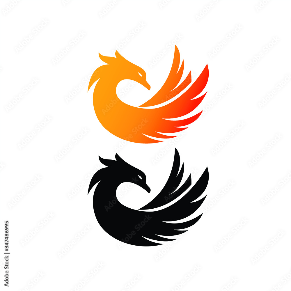 phoenix, bird illustrations for icons or logos phoenix, bird illustrations for icons or logos