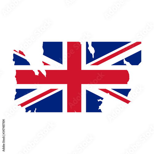 The national flag of the United Kingdom. UK flag.