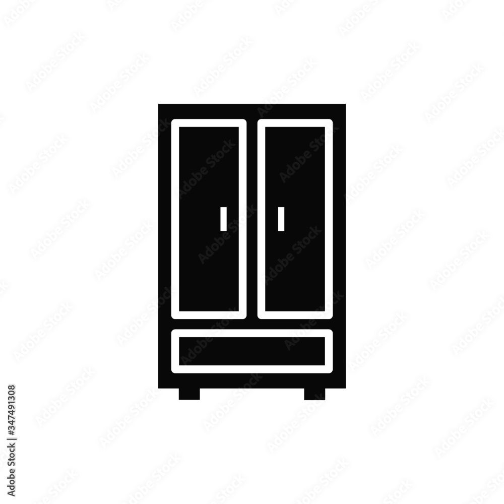 vector illustration of cupboard isolated icon vector illustration of cupboard isolated icon