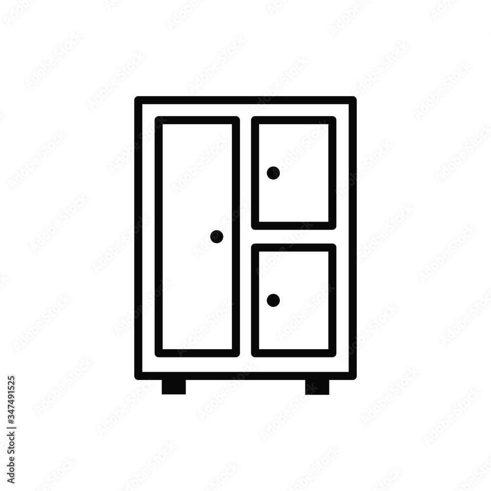 vector illustration of cupboard isolated icon vector illustration of cupboard isolated icon