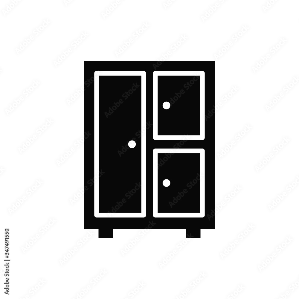 vector illustration of cupboard isolated icon vector illustration of cupboard isolated icon