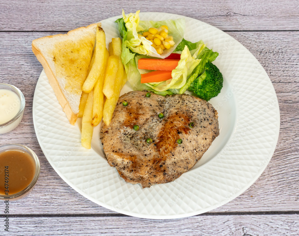 Pork, Salmon, Beef, T-bone, Steak Selections Pork, Salmon, Beef, T-bone, Steak Selections