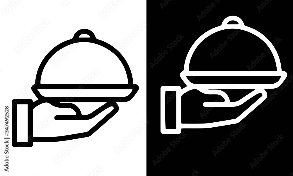 Fototapeta premium Restaurant and Food Line Icons vector design 