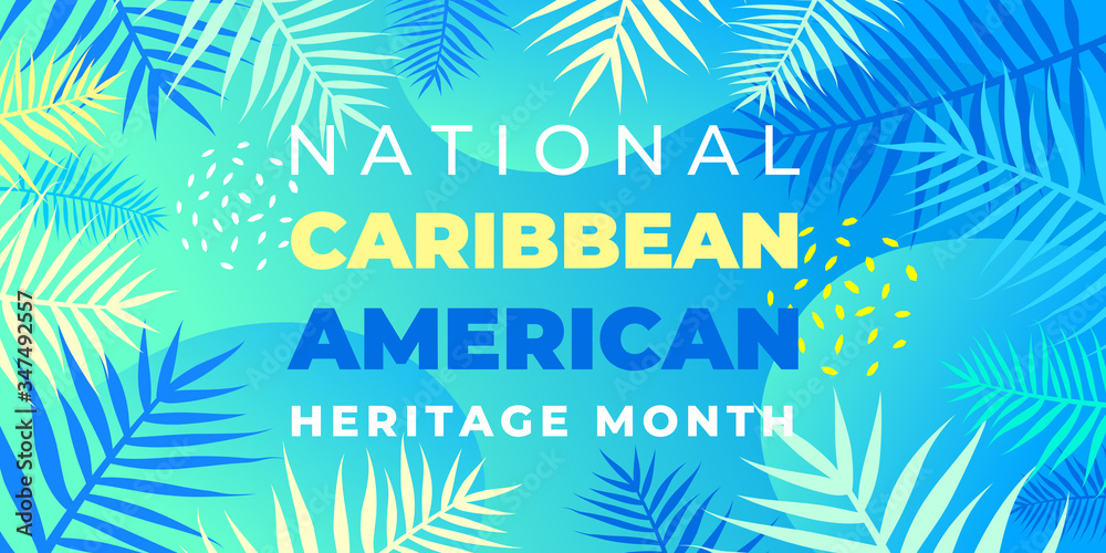 National Caribbean Heritage Month. Vector banner, poster for social