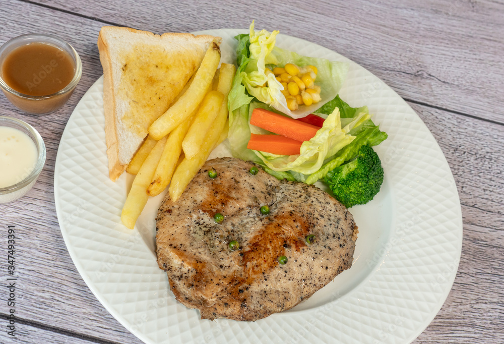 Pork, Beef, Salmon, T-bone, Sirloin, Steak Selections Pork, Beef, Salmon, T-bone, Sirloin, Steak Selections