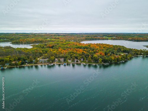 Colors of Autumn Above Big Floyd Lake  Minnesota